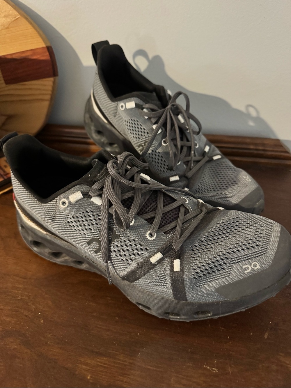 On Running Cloudsurfer TRAIL shoes (version 1), dark blu denim color, size 10